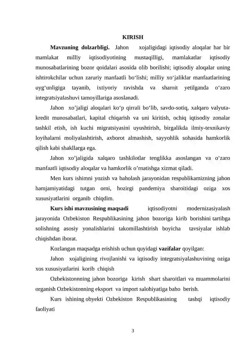 JAHON XOJALIGI TARAQQIYOTINING HOZIRGI ZAMON XUSUSIYATLARI 3