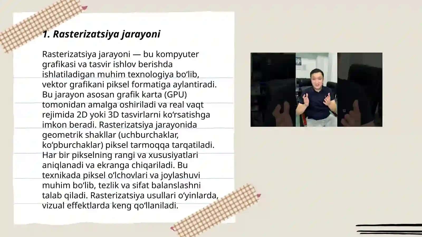 Rasterizatsiya, fraktallar, bezier egri chiziqlari va boshqa grafik algoritmlar 3