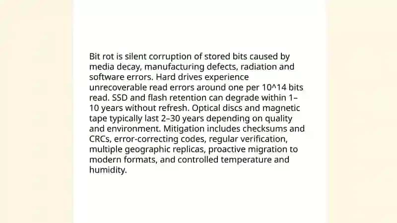 Bit Rot and Data Degradation 3