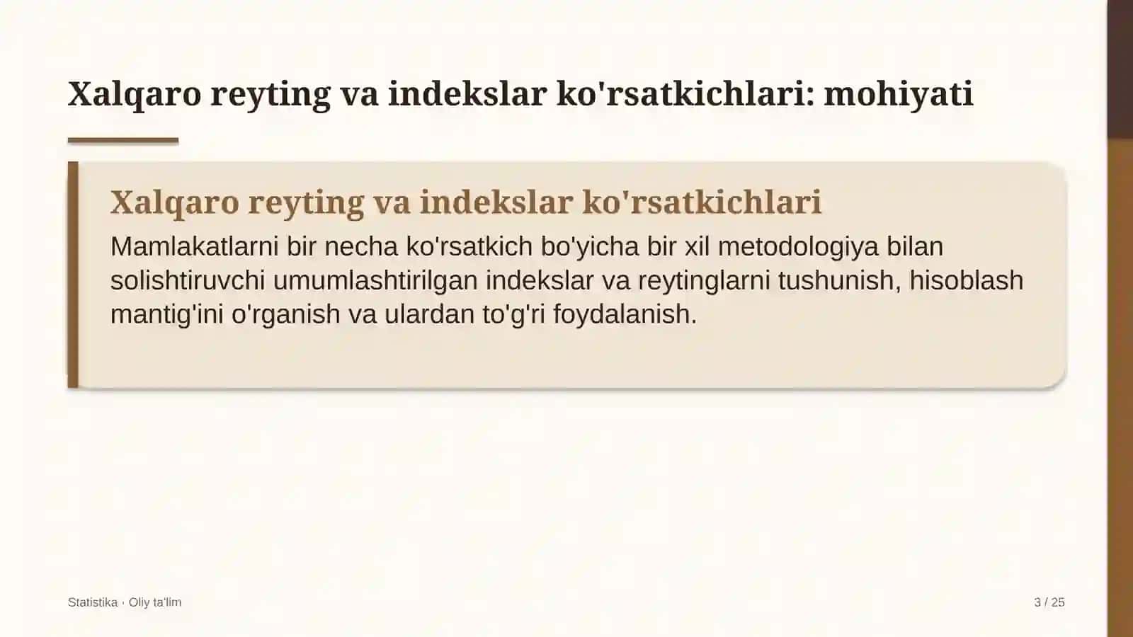 qadoqlash materiallari ishlab chiqarishda xalqaro reyting va indekslar ko'rsatkichlari 4948 3