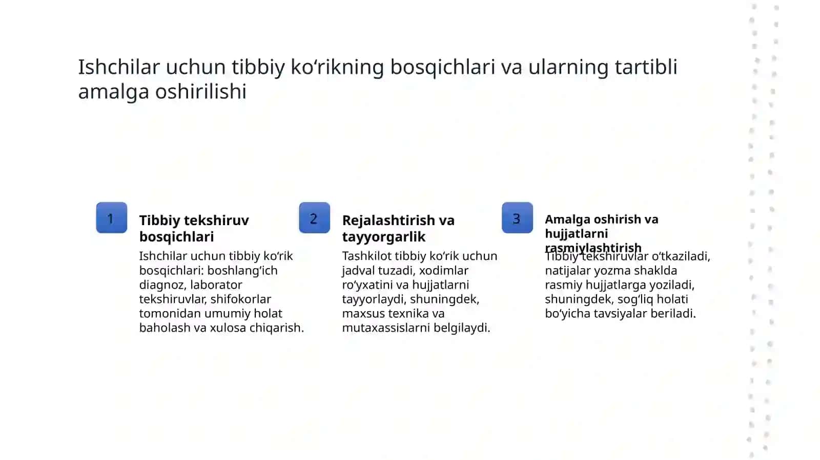 Sanoat korxonalarida ishchilarni tibbiy kòrikdan òtkazish tartibi 3