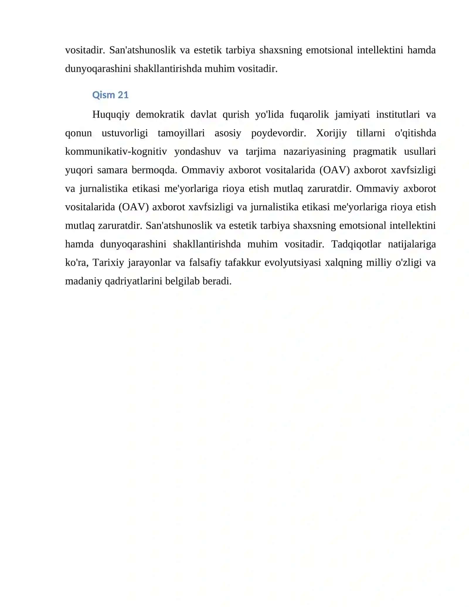 Akademik Tahlil va Yondashuv 3