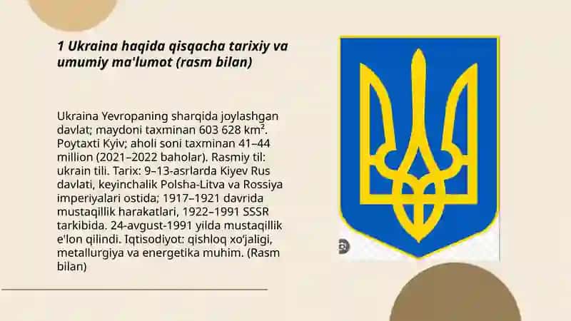 Xayriyev Behruzbekning “Ukraina”davlati mavzusida tayyorlagan kurs ishi 3