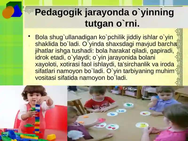 O'yin faoliyati orqali ijtimoiy ko'nik malarni shakllantirish 3
