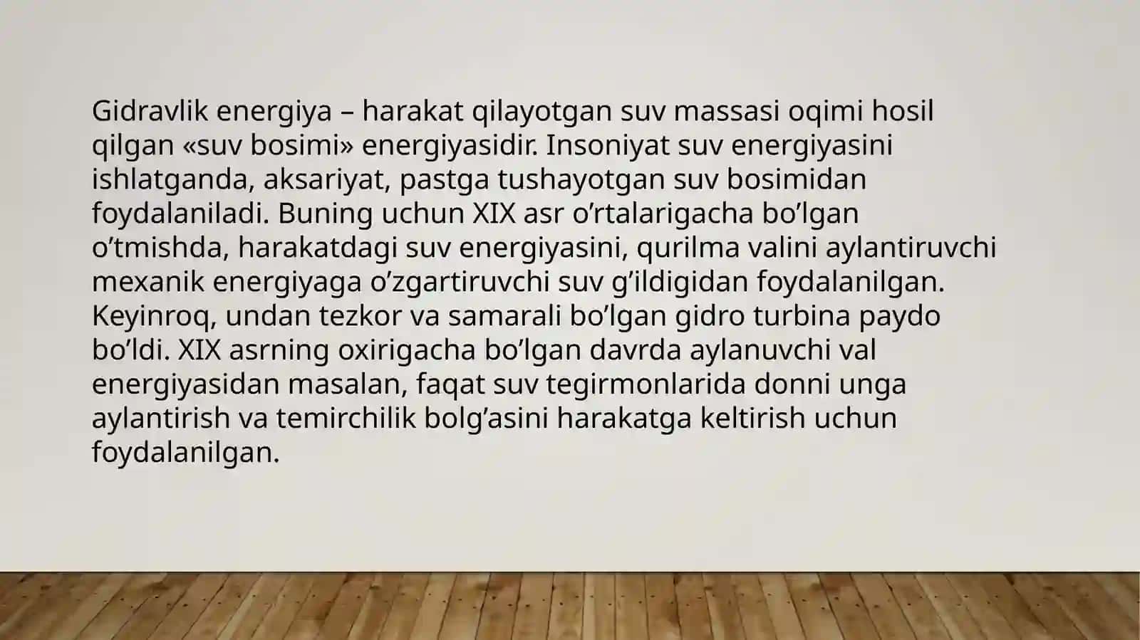 Dengiz suvining ko’tarilish va pasayishidan hosil bo’ladigan energiya zaxiralari 3