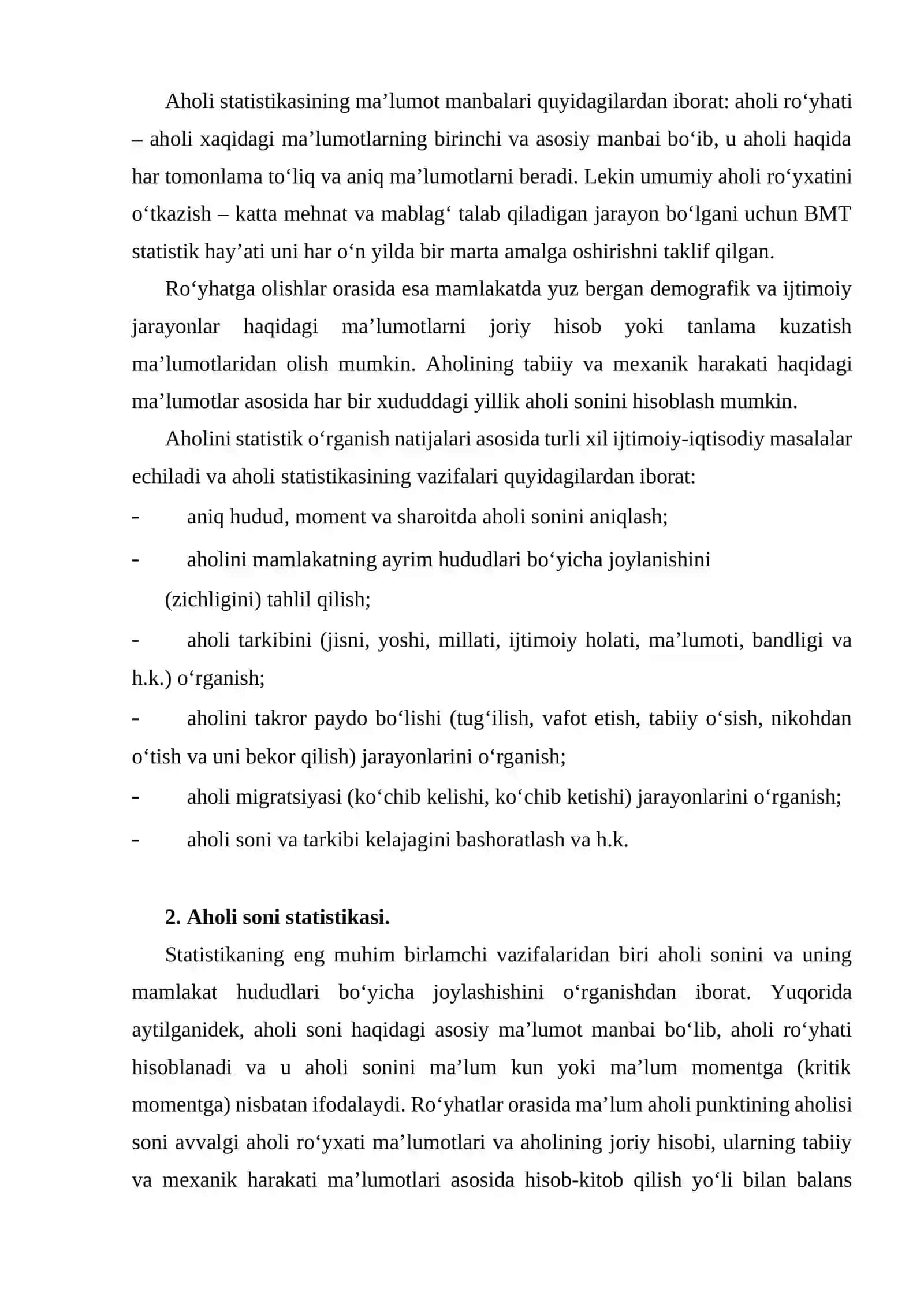 Aholi statistikasi 3
