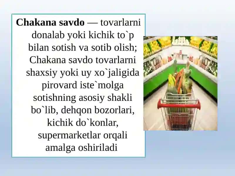 CHAKANA SAVDO TARMOG‘I MODDIY-TEXNIKA BAZASI VA UNING TARKIBIY ELEMENTLARI 3
