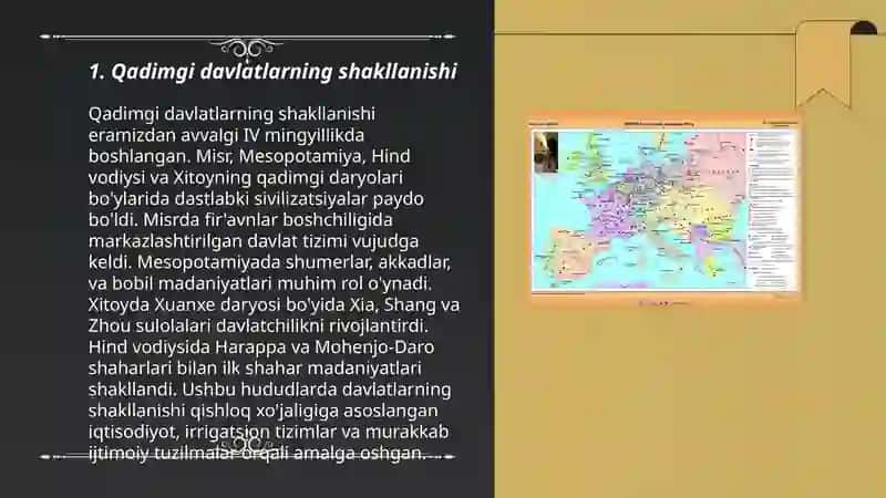 Qadimgi va ilk o’rta asrlar davlatchiligi:asosiy bosqichlari va o’ziga xos xususiyatlari 3