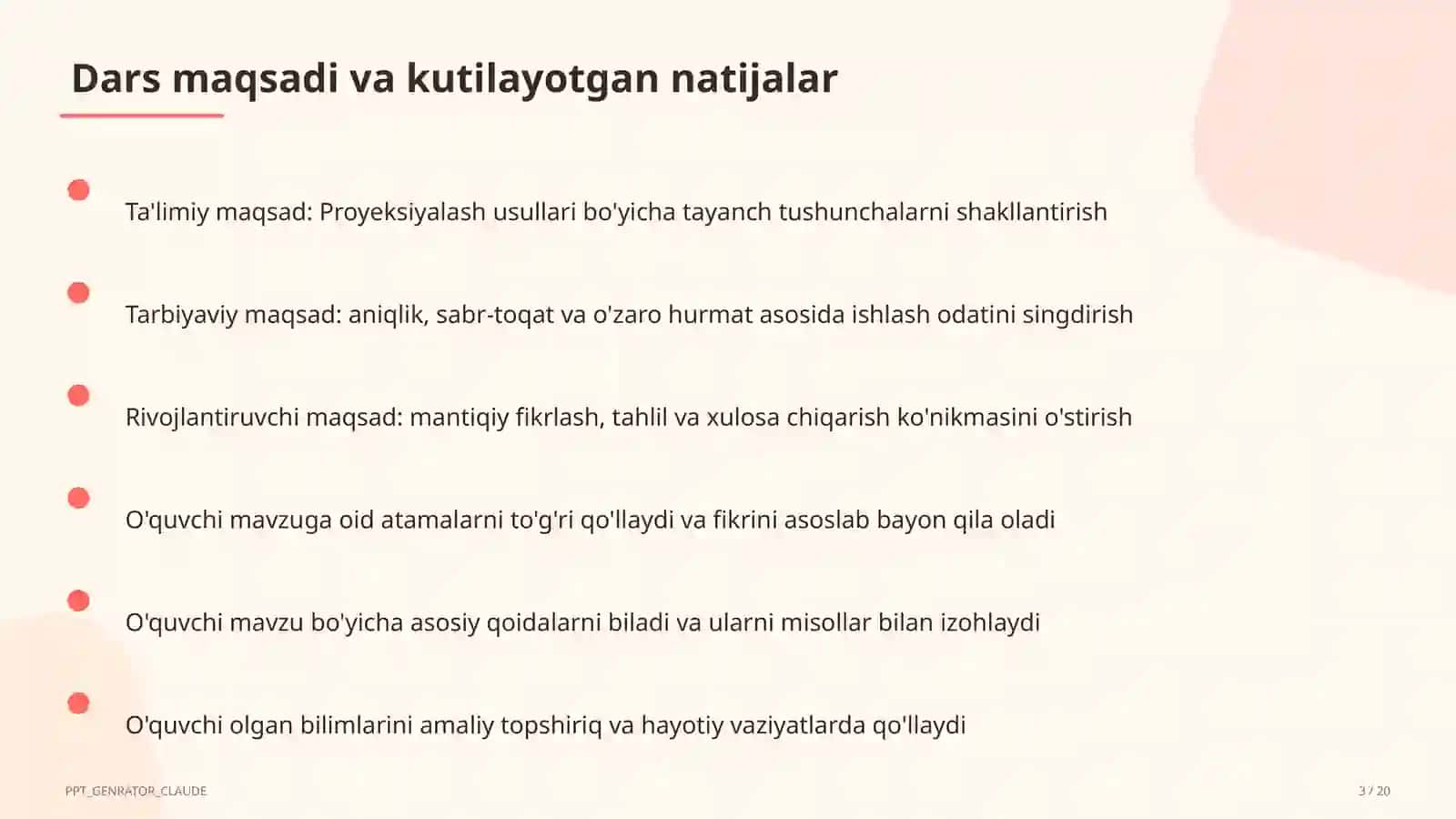 Proyeksiyalash usullari (8-sinf) 3