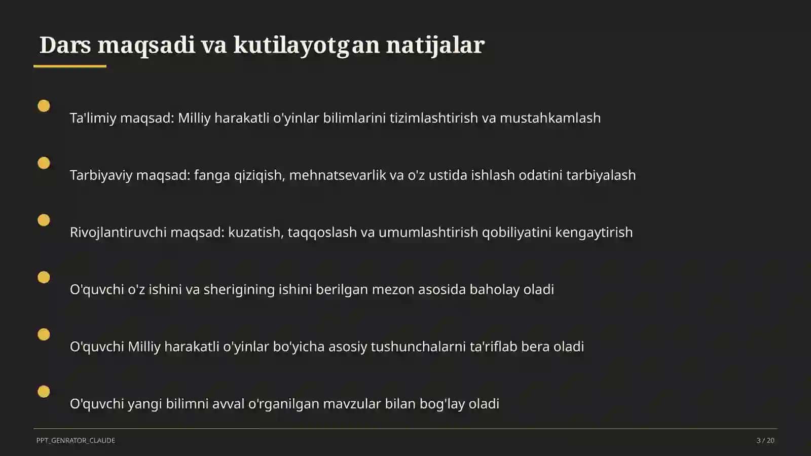 Milliy harakatli o'yinlar (4-sinf) 3
