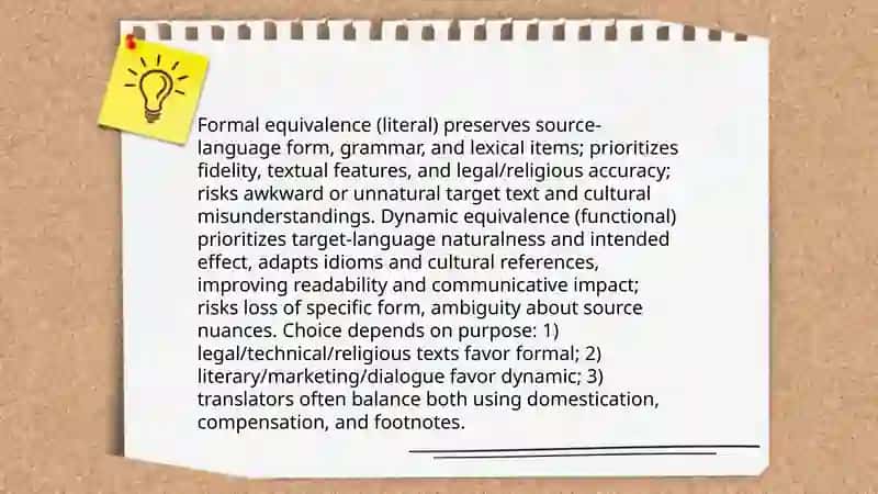 Equivalency in translation 3