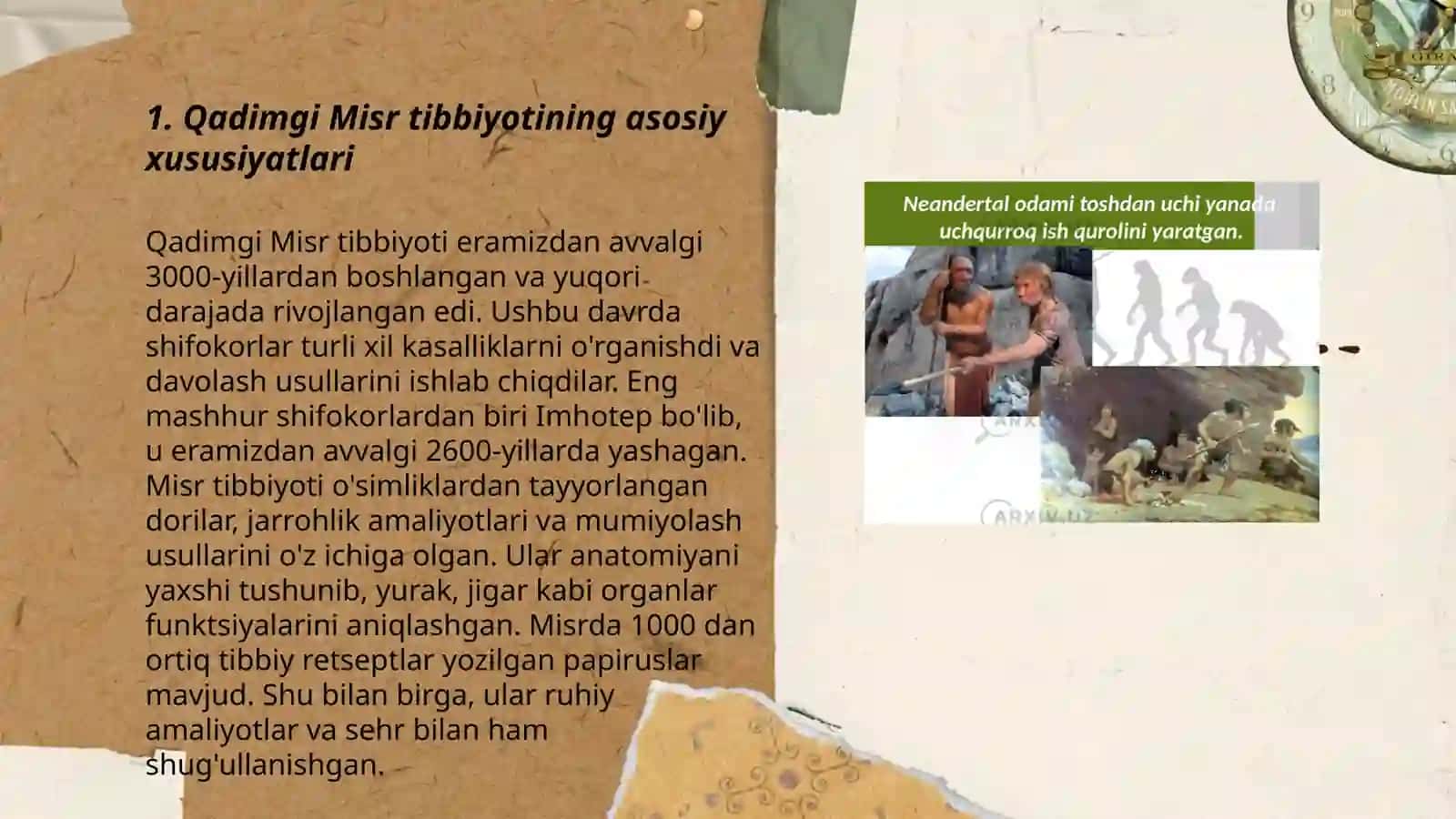 Qadimgi svilizatsiyalar tibbiyotining o'ziga xosligi 3