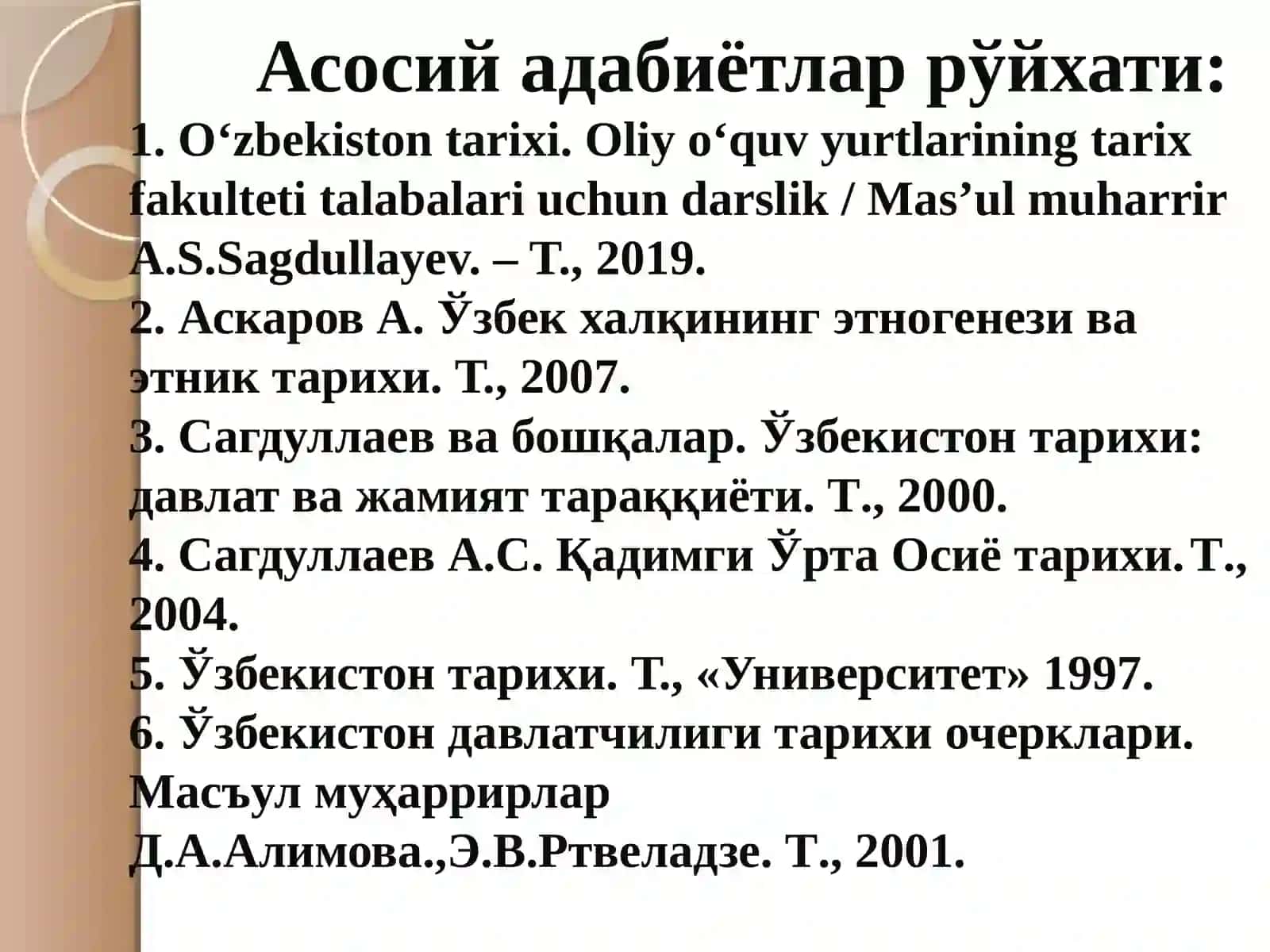 Турк ҳоқонлиги даврида Ўрта Осиё. Араб халифалиги даврида Моварауннаҳр ва Хуросон. 3