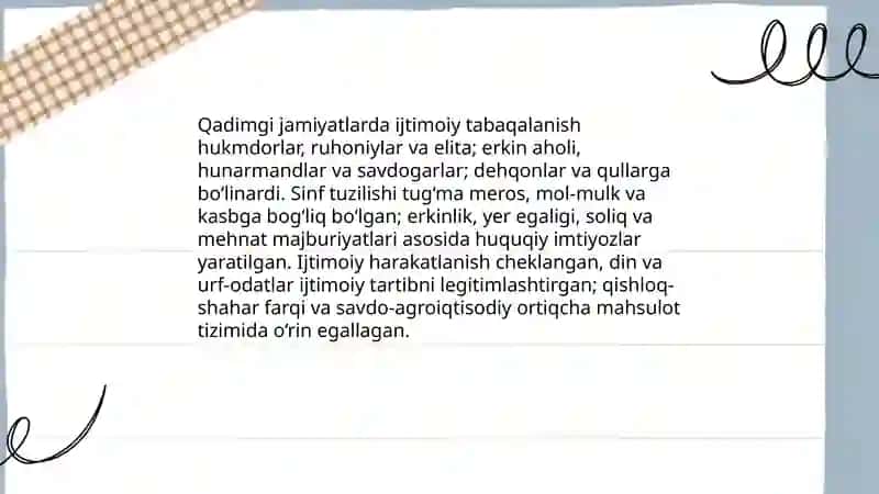 Qadimgi davrda ijtimoiy va iqtisodiy, madaniy jarayonlar 3