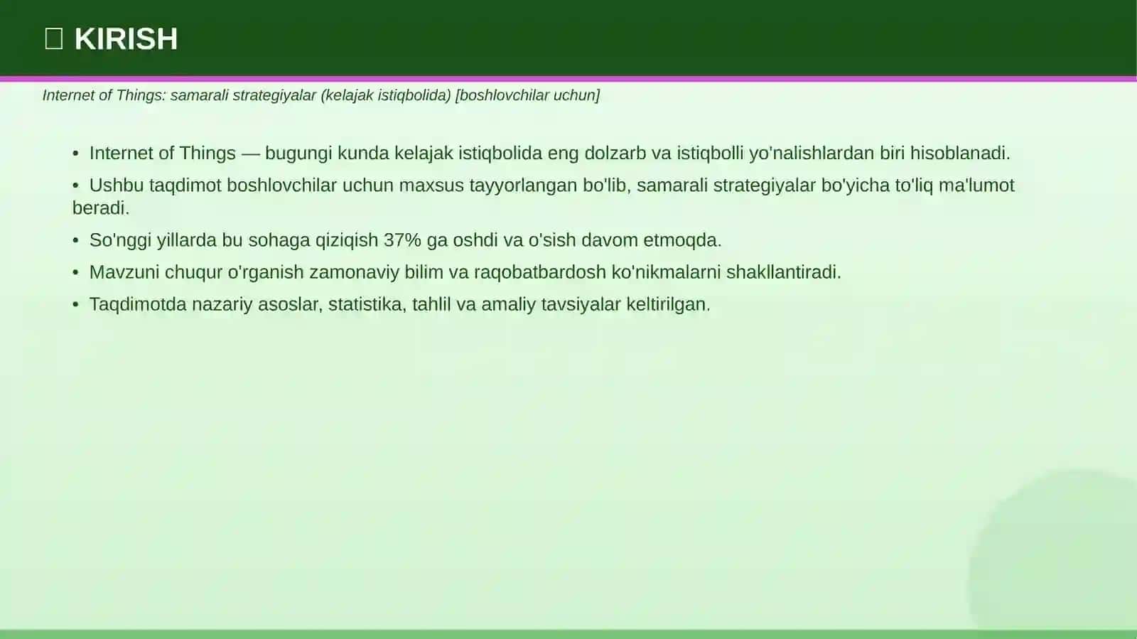 Internet of Things: Samarali strategiyalar 3