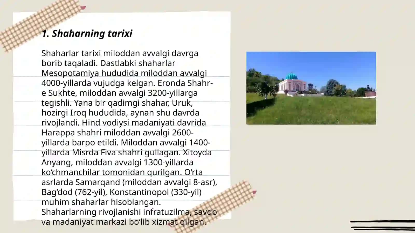 Shaharlarning tarixi 3