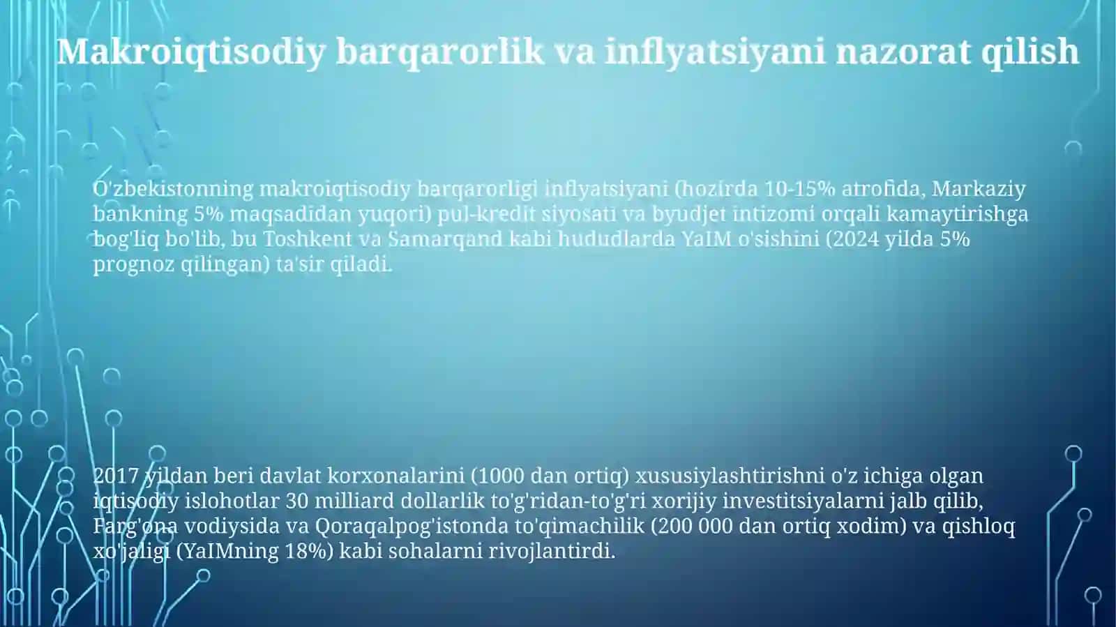 Xorijiy Investitsiyalar va Bozorga Kirish 3