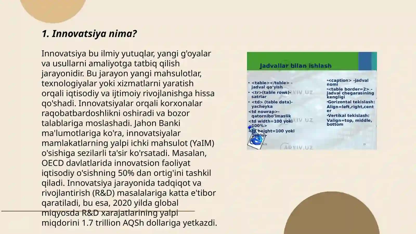 Innovatsiya va ixtirolar haqida tushuncha va ularning mohiyati 3