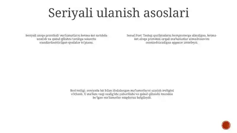 Tizimdagi Elementlarning Ketma Ket Ulanishi 3