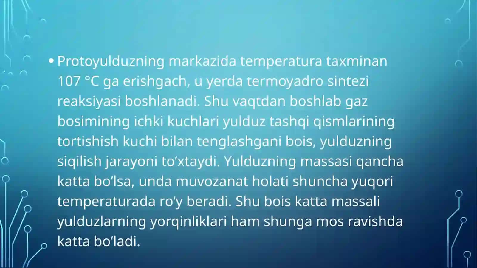 Yulduzlar evolutsiyasi 3