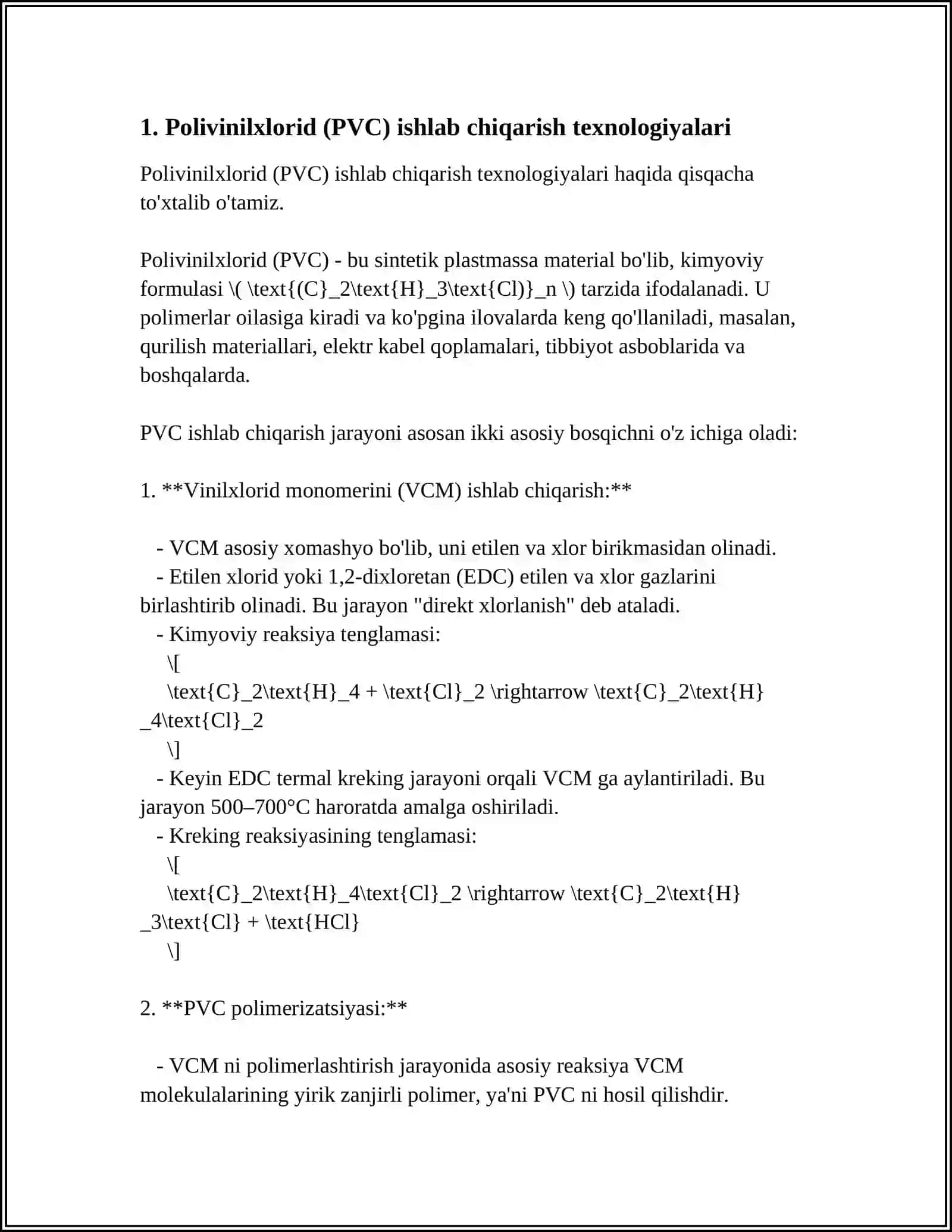 POLIVINILXLORIDNI SUSPENZIYADA ISHLAB CHIQARISH 3