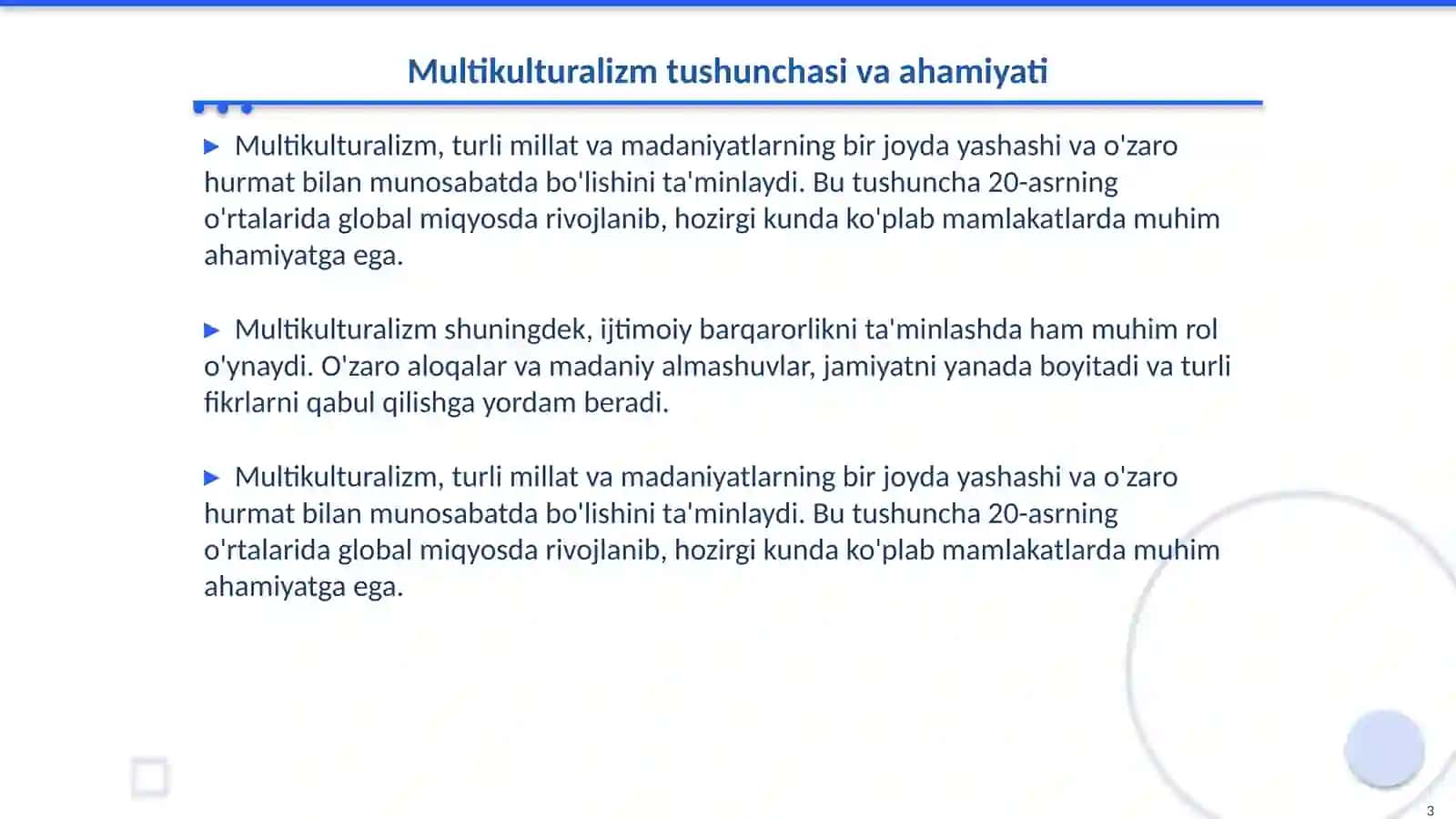 Bólajak o'quvchilarda multikulturalizim va bagʻrikenglikni shakillantirish 3