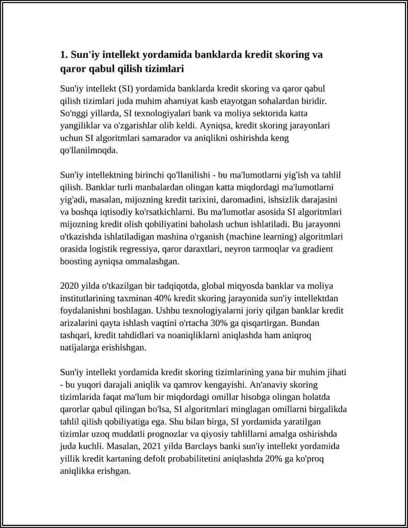 SUNIY INTELLEKTNI IQTISODIYOTTA QOLLASH 3