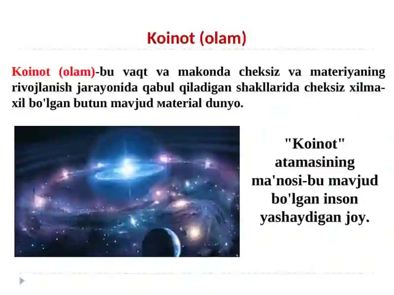 Olam va uning yaralishi haqida umumiy tushunchalar 3