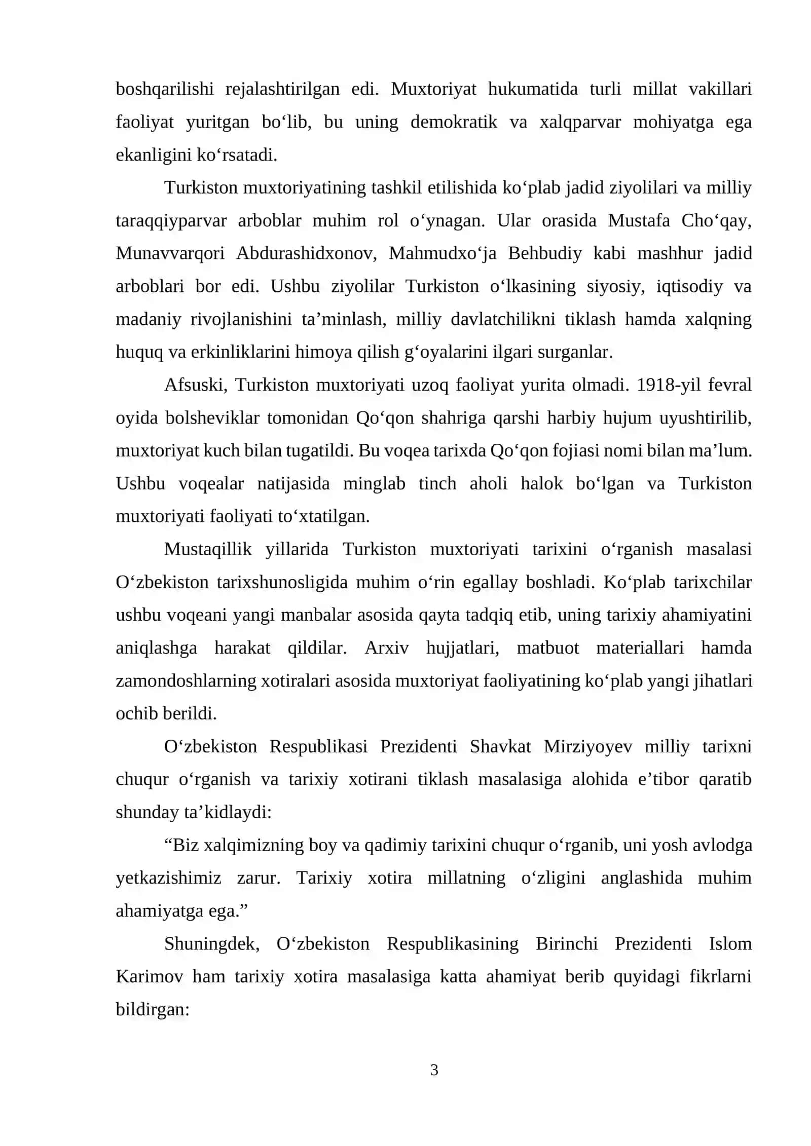 Turkiston muxtoriyati tarixi 3