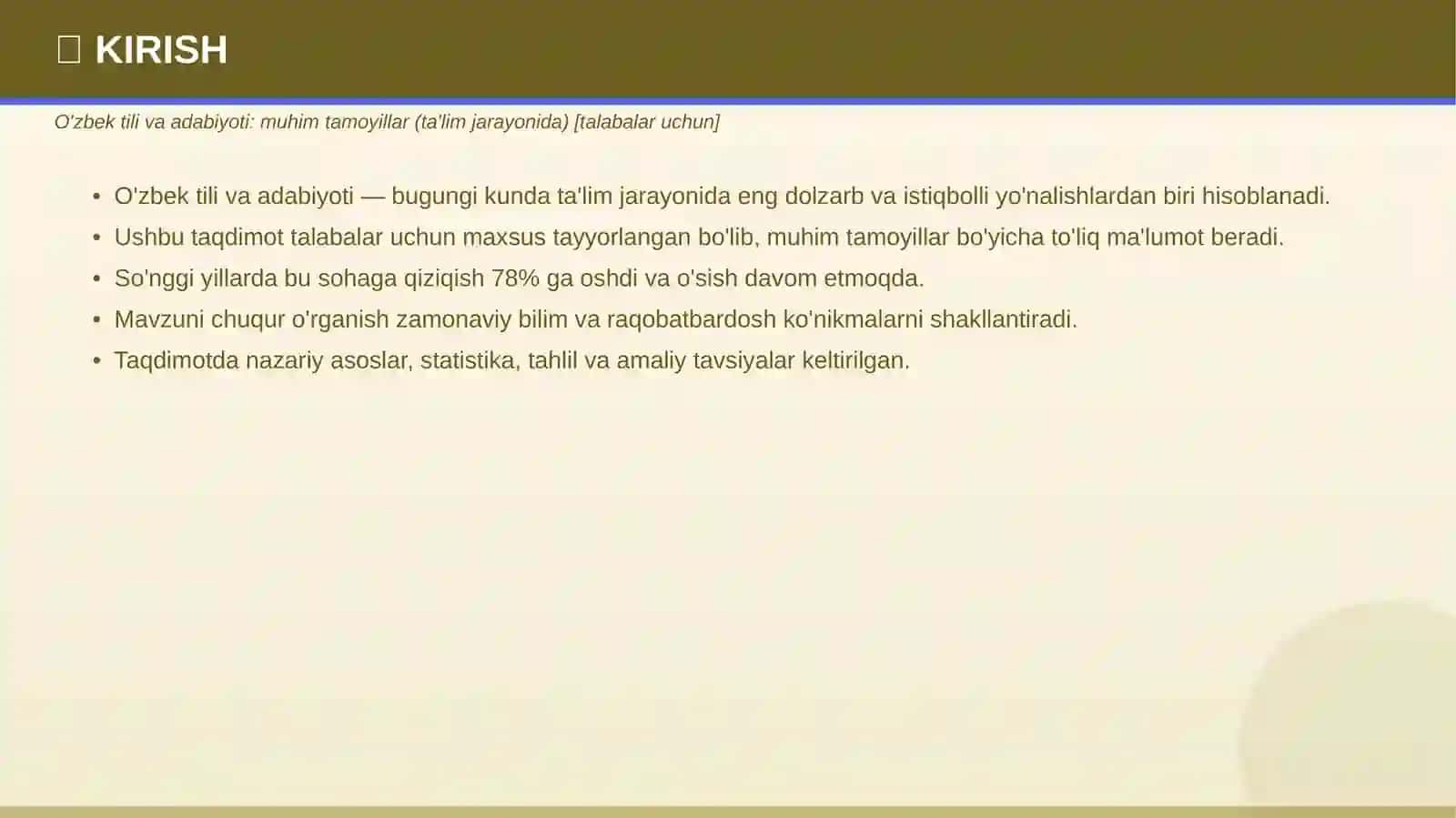 O'zbek tili va adabiyoti: muhim tamoyillar 3