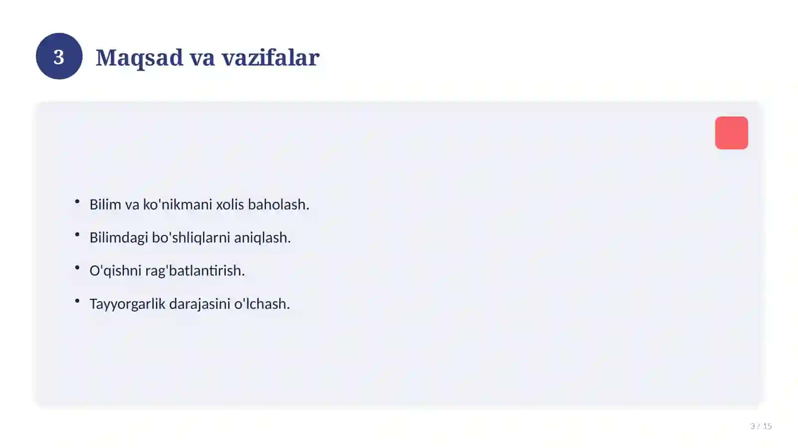 1-sinf matematika fanidan nazorat ishi 3
