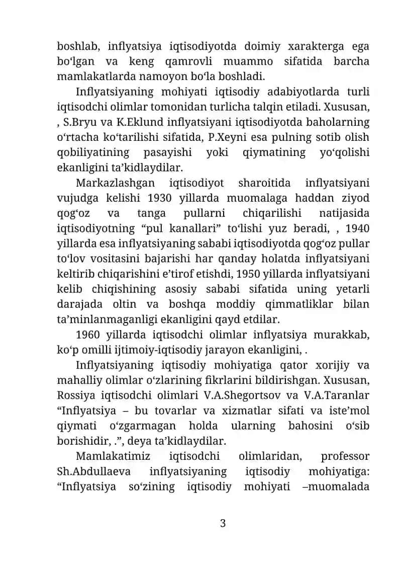 Inflyatsiya va unga qarshi kurashish yo‘llari 3
