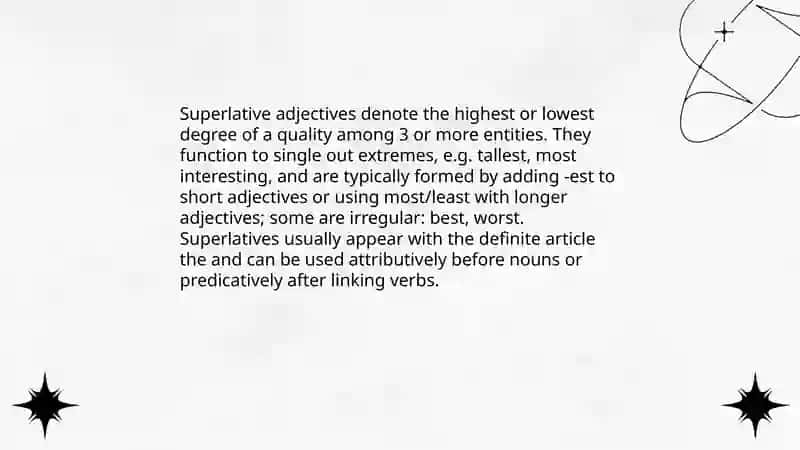 Superlative adjective 3