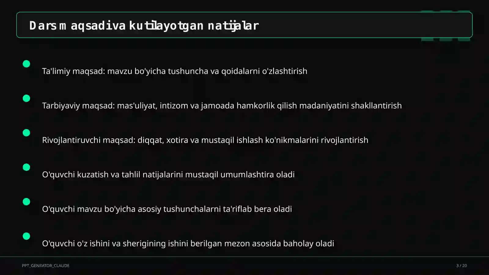 Uyushiq bo'laklar va tinish belgilari (8-sinf) 3