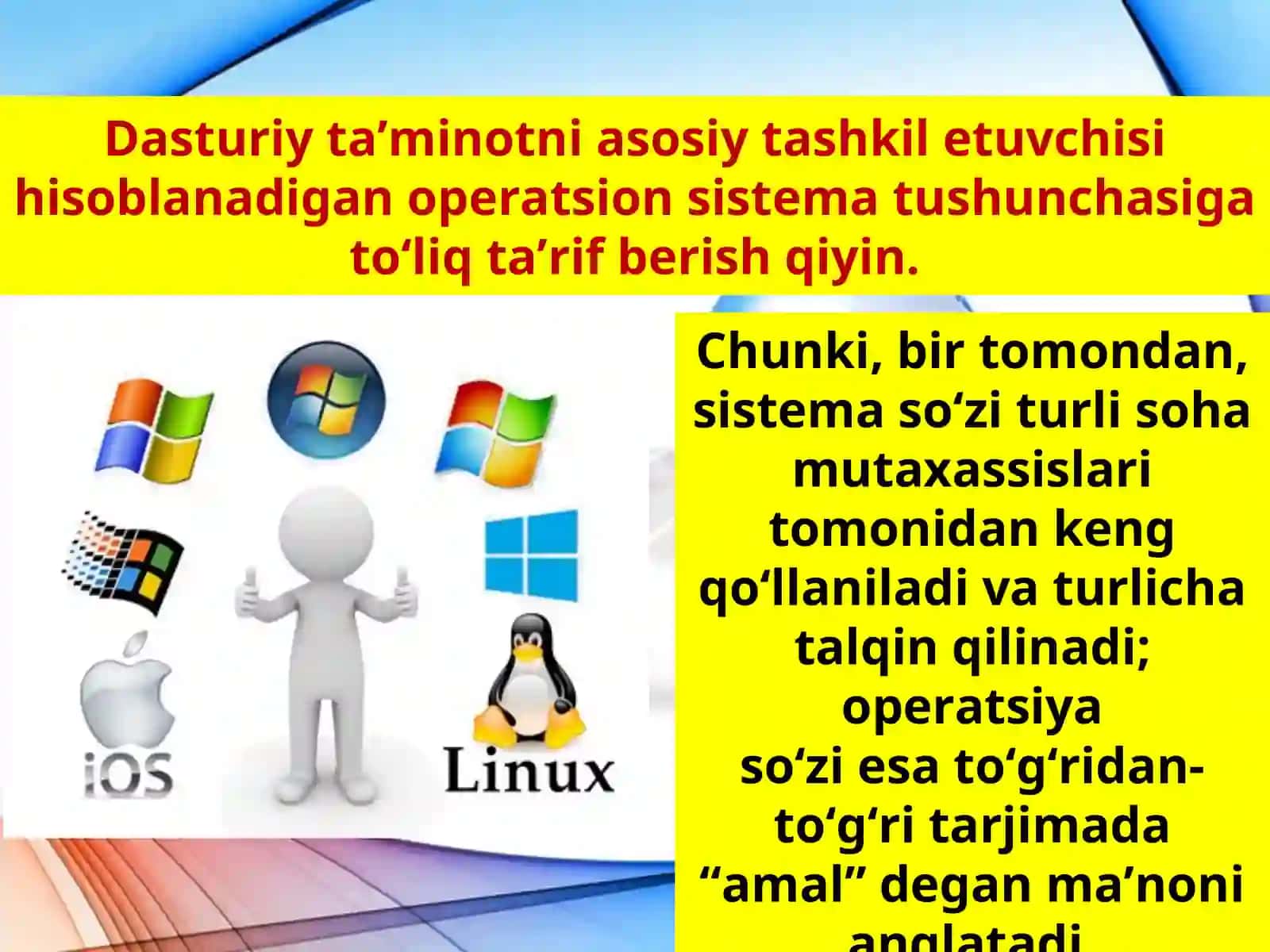 8-sinf Informatika Operatsion sistema tushunchasi 3