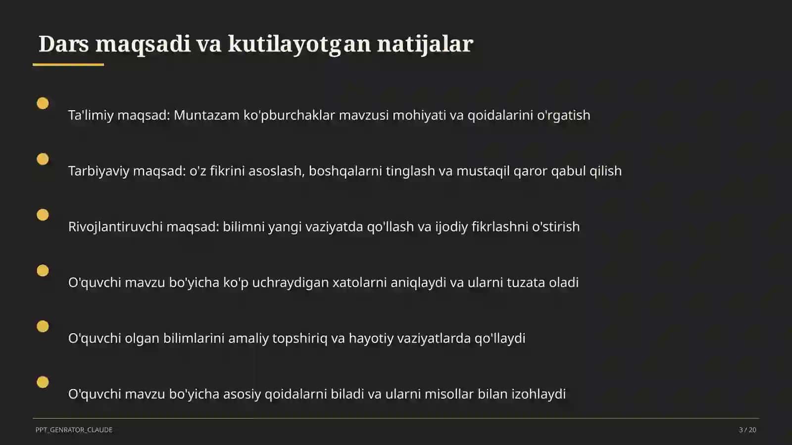 Muntazam ko'pburchaklar (9-sinf) 3