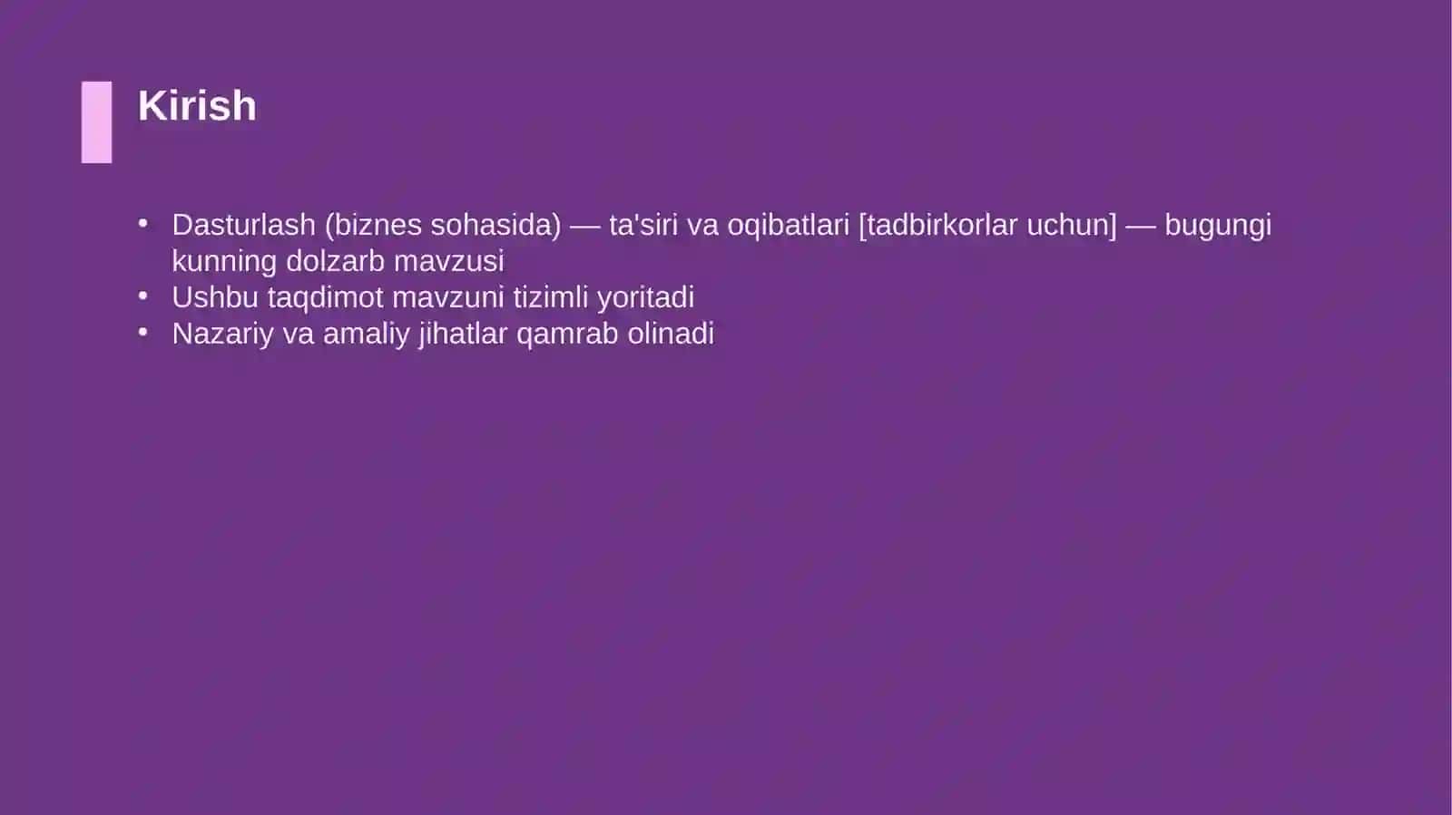 Dasturlash (biznes sohasida) — ta'siri va oqibatlari [tadbirkorlar uchun] 3