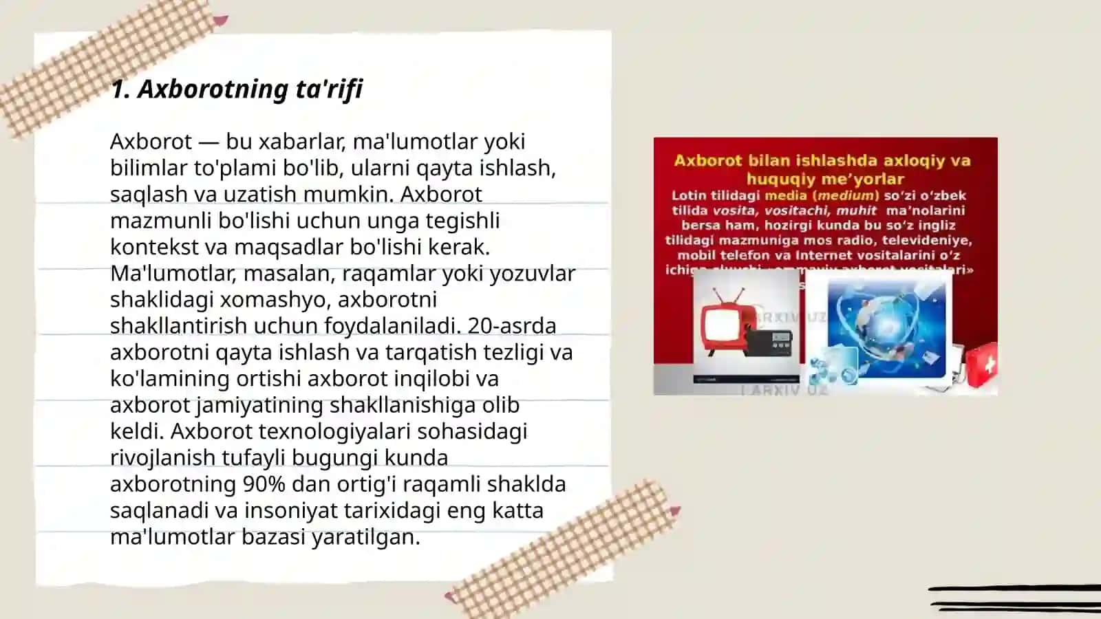 Axbarotning ta'rifi 3