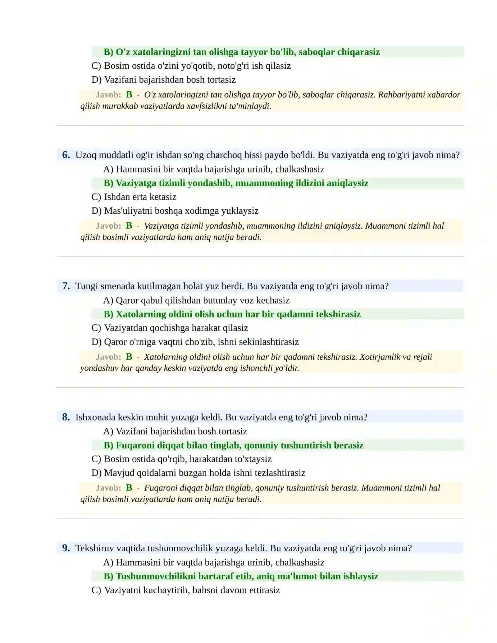 BOJXONA XIZMATIGA ISHGA KIRISH PSIXOLOGIK SINOV Testlari 3