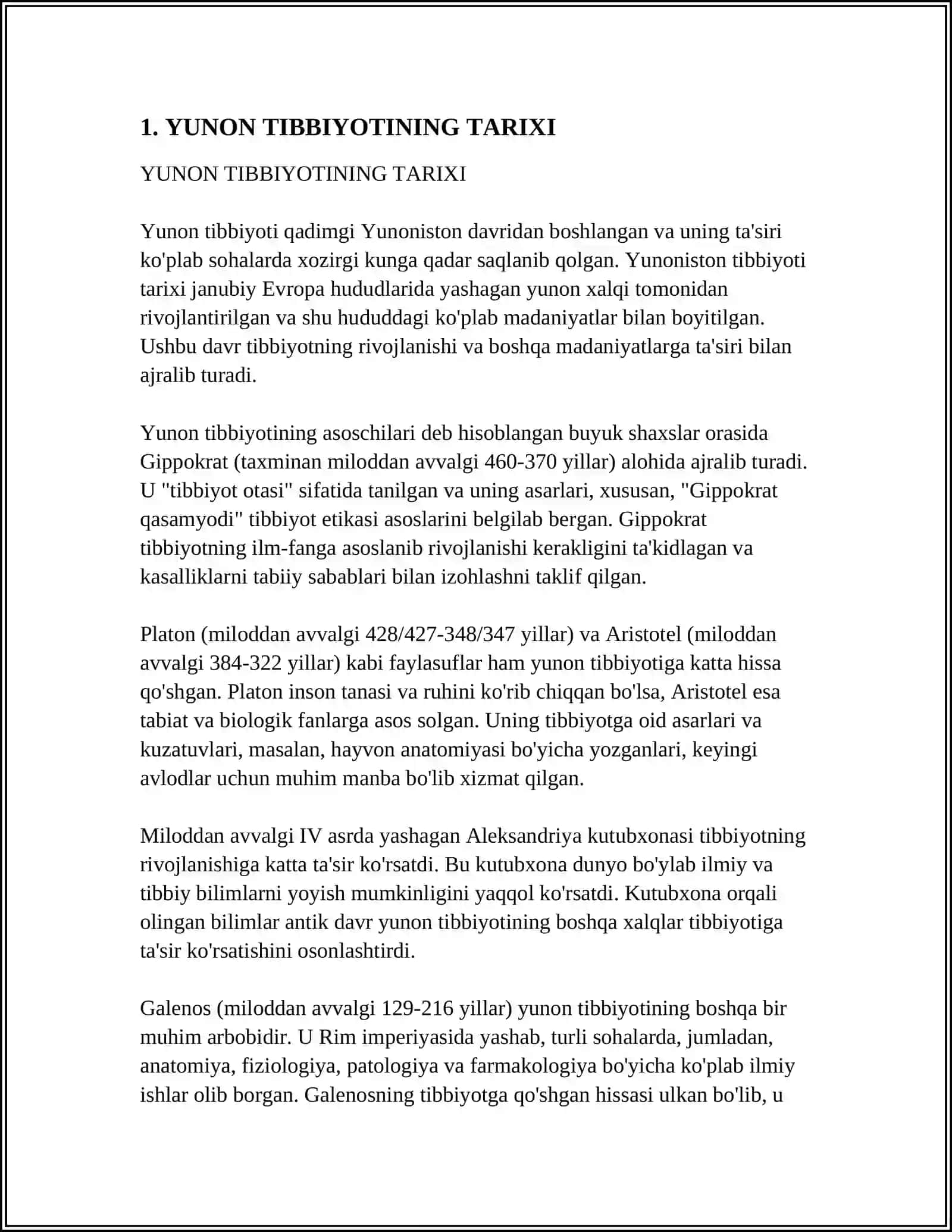 YUNON-LOTIN EPIGRAMMALARIDA TIBBIYOT VA SALOMATLIK 3