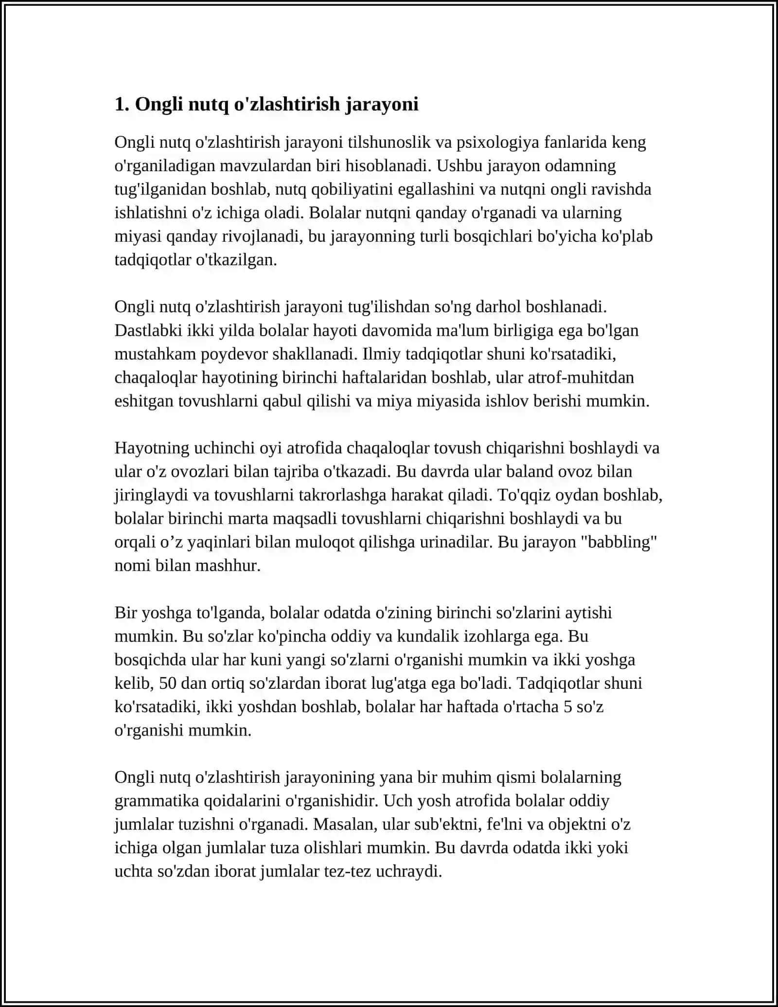 TURG'UNOVA DILNOZANING NUTQNING ONTOGENEZ FANIDAN MUSTAQIL ISHI 3