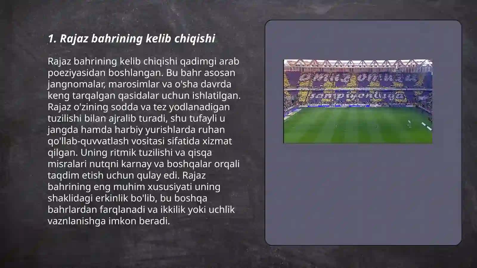 Mustafilun rukni. Rajaz bahri vaznlari 3