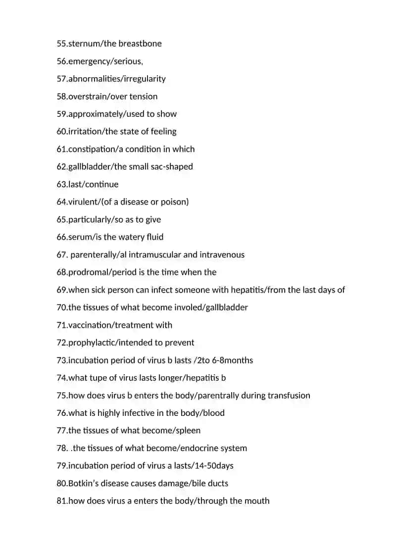 Botkin’s Disease Study Materials 3