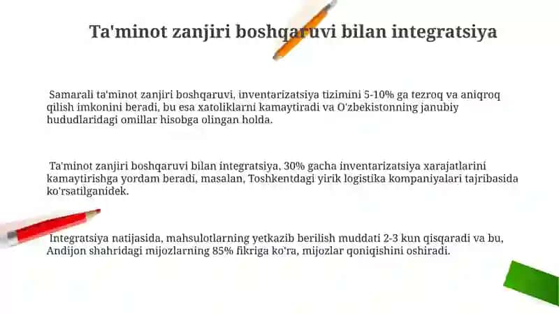 Ta'minot zanjiri boshqaruvi bilan integratsiya 3