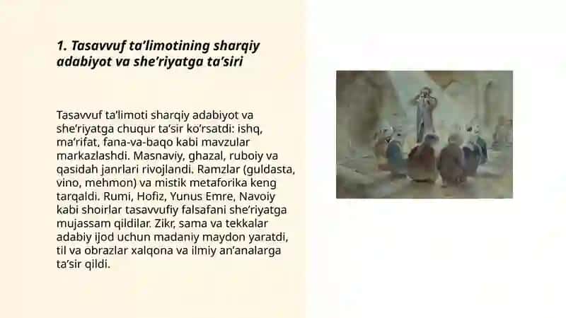 Tasavvuf taʼlimotining sharqiy adabiyot va sheʼriyatga taʼsiri 3