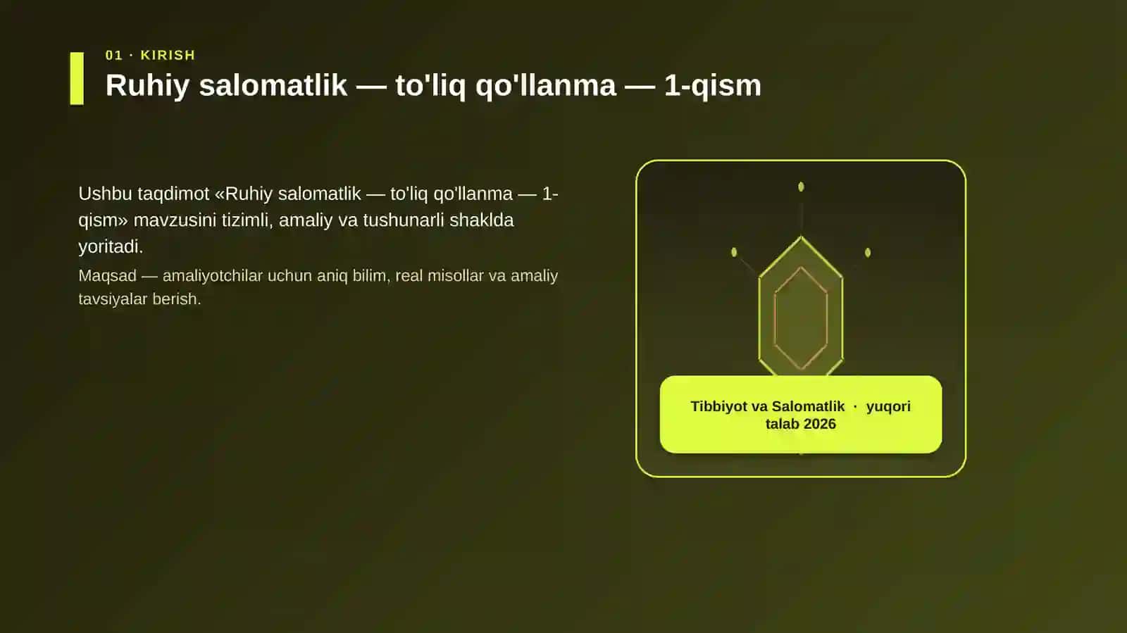 Ruhiy salomatlik — to'liq qo'llanma — 1-qism 3