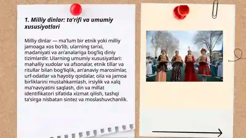 Milliy dinlar 3