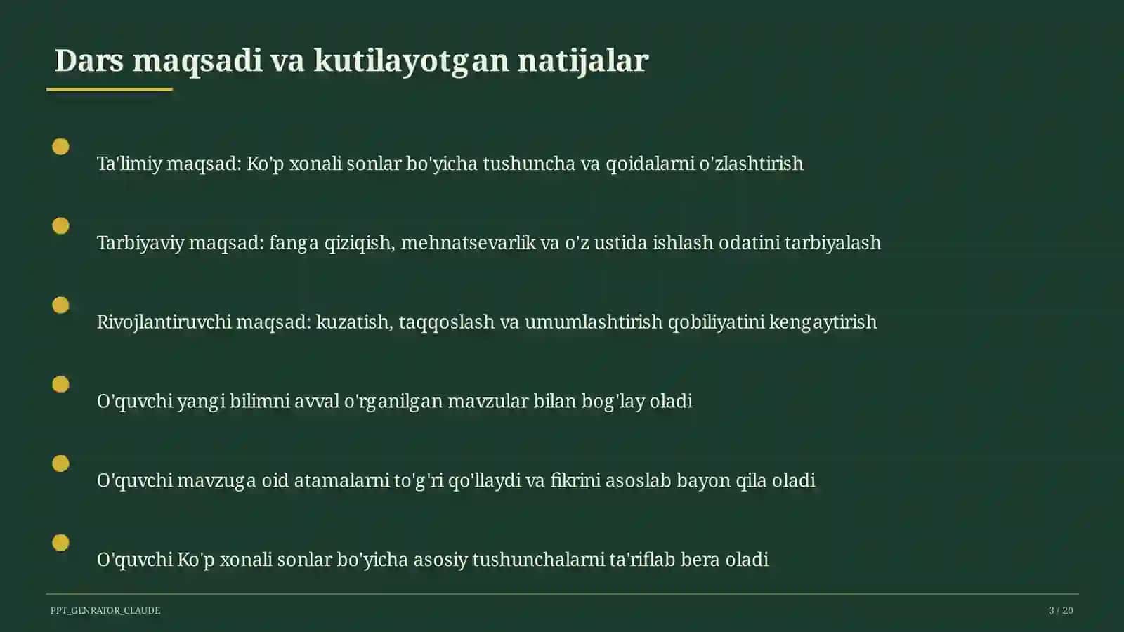Ko'p xonali sonlar (4-sinf) 3