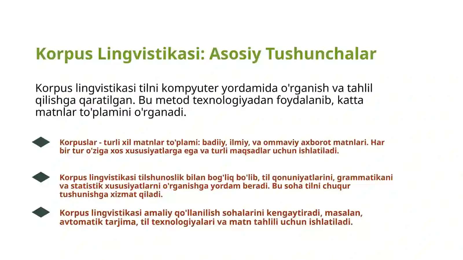 Korpus lingvistikasining rivojlanishi 3 3