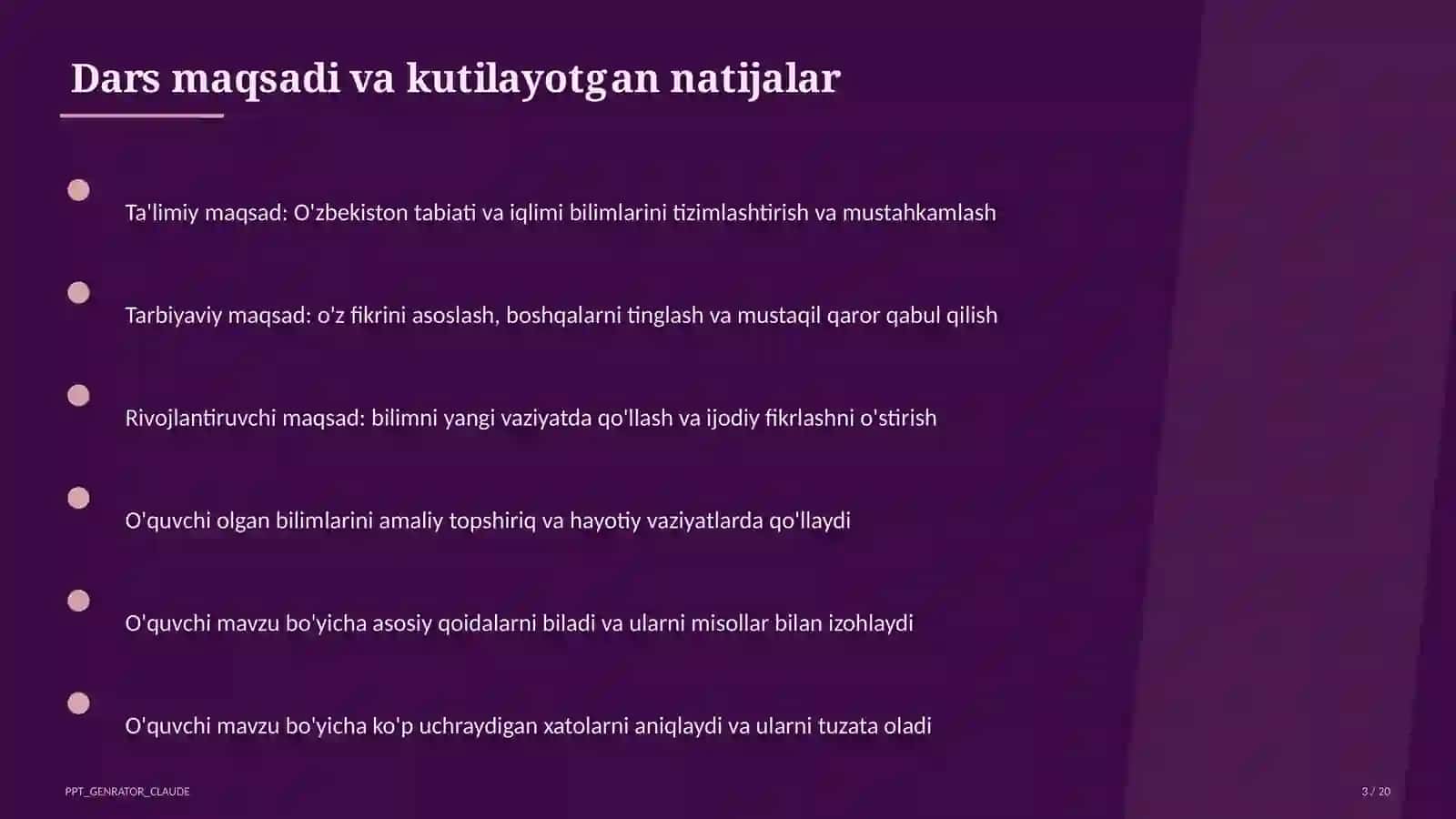 O'zbekiston tabiati va iqlimi (4-sinf) 3